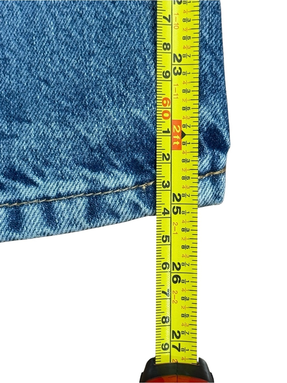 We The Free People Sz 30 good Luck Mid-Rise Barrel Jeans Blue Boho - Flawed - Picture 10 of 14